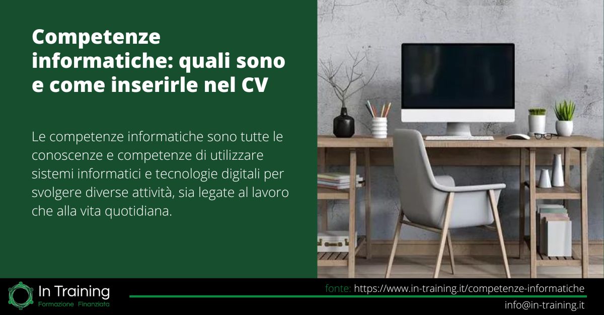 Quali competenze informatiche inserire nel CV - In Training