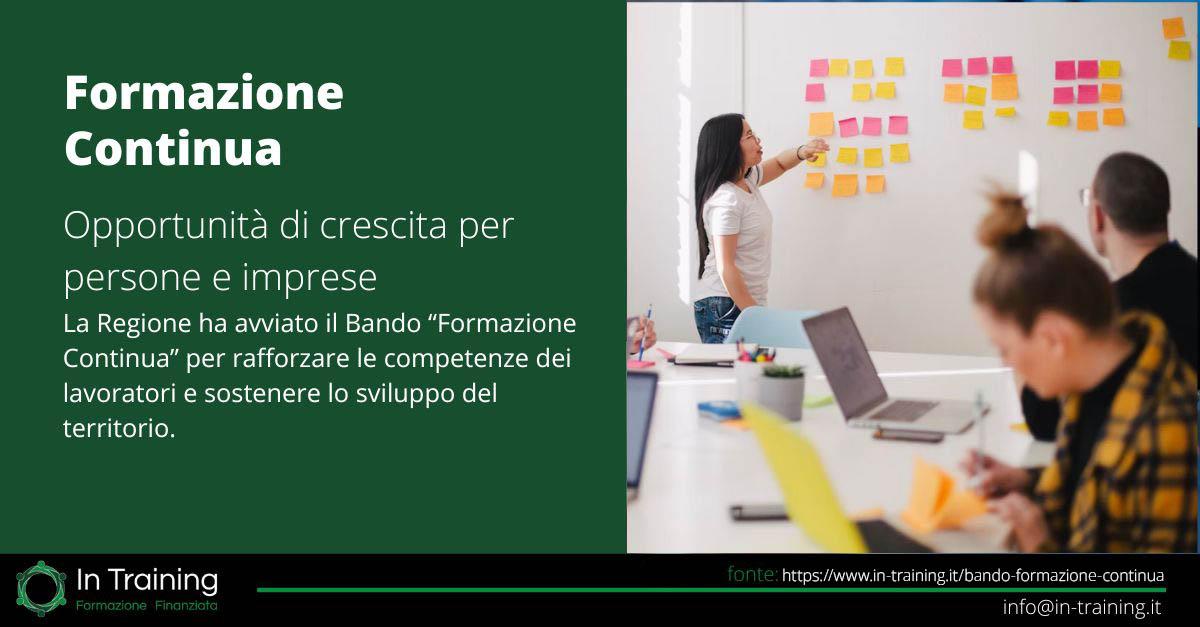 In Training e il bando Formazione Continua: una sinergia che fa crescere aziende e persone